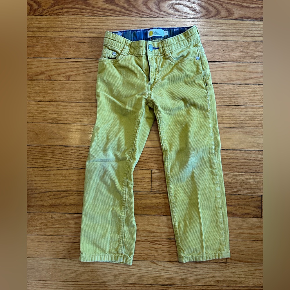 Mini Boden Sunny Yellow Corduroy Trousers